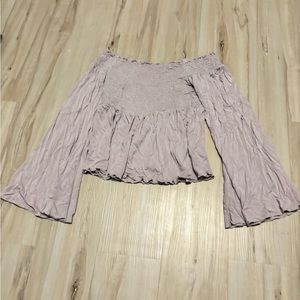 American eagle ruched bell sleeve top size small